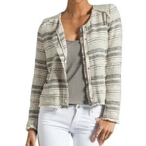 IRO Lizzie Bouclé Tweed Distressed Jacket